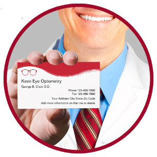 Cartão De Visita Design de Optometrista Moderno
