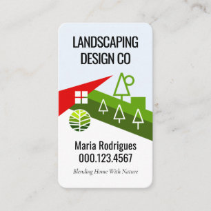 Cartão De Visita Design de Paisagem Doméstica Criativa