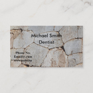 Cartão De Visita Design de Parede de Pedra para Dentista