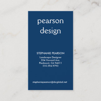 Cartão De Visita design de Pearson, endereço 1, endereço 2, contato