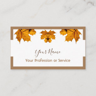 Cartão De Visita Design de quadro minimalista com folhagem colorida