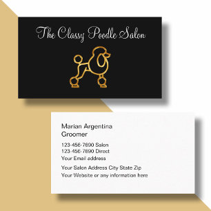 Cartão De Visita Design de Salão de Pet Elegante