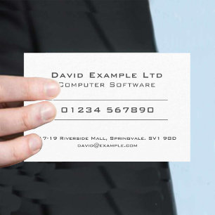 Cartão De Visita Design de software de computador vazio e limpo