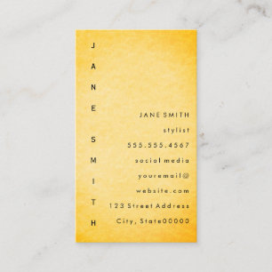 Cartão De Visita Design de texto Vertical