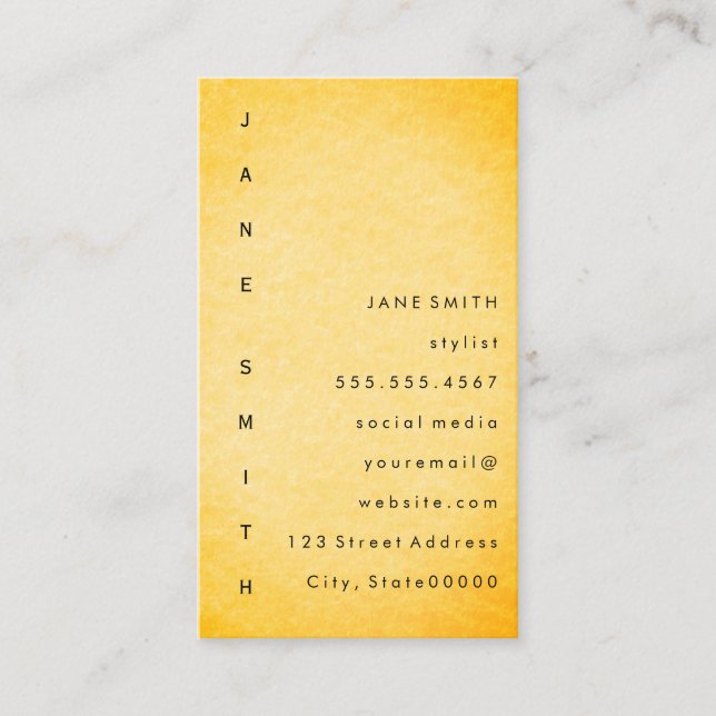 Cartão De Visita Design de texto Vertical (Frente)