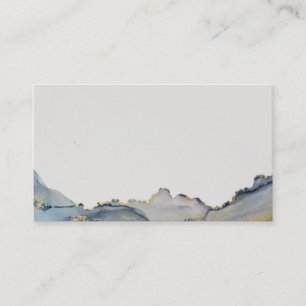 Cartão De Visita Design de tinta Dourada azul empoeirado Vazio Crie