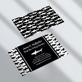 Cartão De Visita Design de tubarão para capitão de mergulho pescand