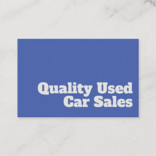 Cartão De Visita Design de vendas de automóveis usados de qualidad