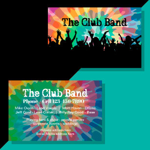 Cartão De Visita Design do Clube Crowd Legal da Banda de Música