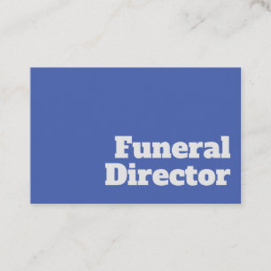 Cartão De Visita Design do diretor funerário do Undertaker vazio e