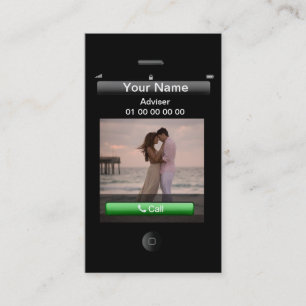 Cartão De Visita Design do iPhone personalizável (com botões sociai