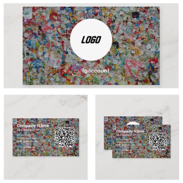 Cartão De Visita Design do Serviço de Apagamento de Remoção de Lixo (Junk Removal Hauling Service Professional Design Business Card
)