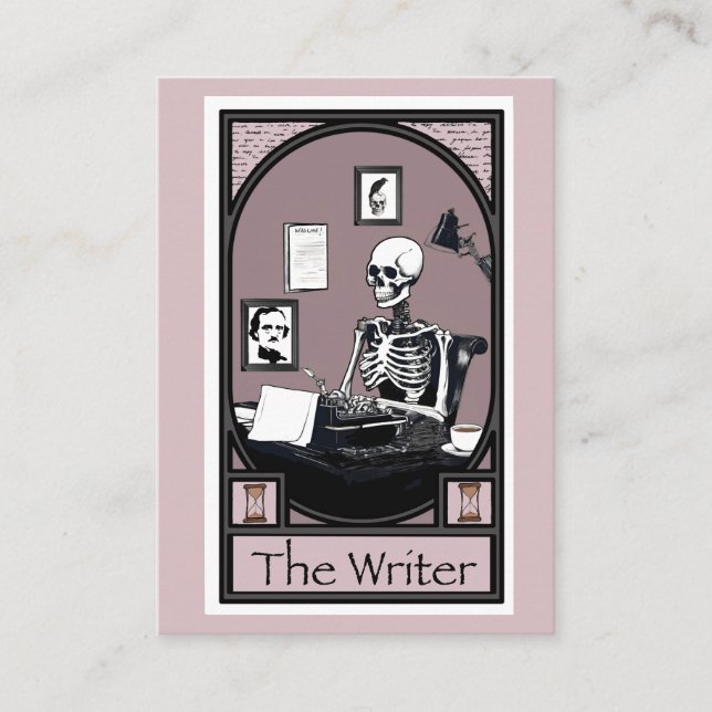 Cartão De Visita Design do Tarot "O Escritor" (Frente)