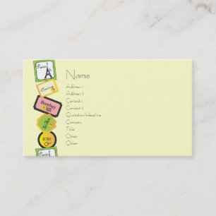 Cartão De Visita Design do viagem