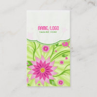 Design Floral Abstrato verde-rosa