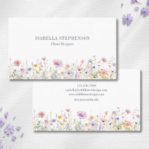 Design Floral de Flores Silvestres em Aquarela Ele