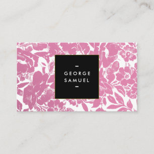 Cartão De Visita Design Floral Dourado Elegante Com Preto Negrito