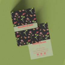 Design Floral Elegante com fundo escuro