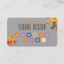 Design Floral Sofisticado Lealdade Laranja Cinza