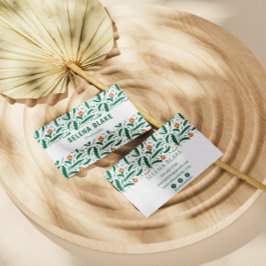 Cartão De Visita Design Floral Verde Elegante | Chic & Moderno