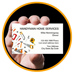 Cartão De Visita Design Handyman Professional