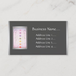 Cartão De Visita Design holístico das mãos curas de prata