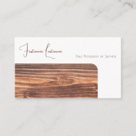 Cartão De Visita Design interior de madeira orgânica 100% ao estilo