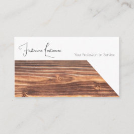 Cartão De Visita Design interior de madeira orgânica 100% ao estilo