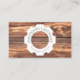 Cartão De Visita Design interior de madeira orgânica 100% ao estilo