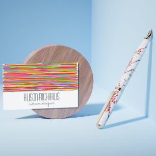 Cartão De Visita Design interno das réguas coloridas