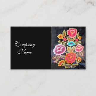 Cartão De Visita Design mexicano do bordado