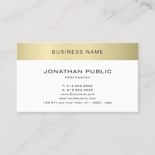 Cartão De Visita Design Minimalista Elegante Olhar Dourado Simples