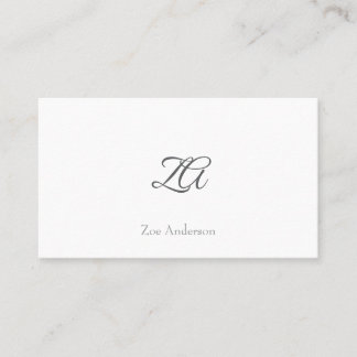 Cartão De Visita Design Minimalista Personalizado Fundo Branco