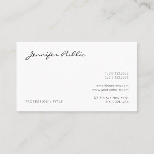 Cartão De Visita Design mínimo Elegante profissional personalizado