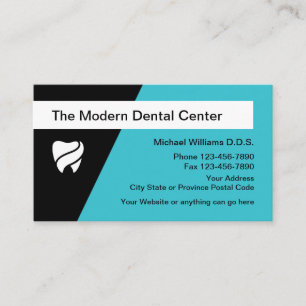 Cartão De Visita Design Moderno de Clínica Dentária