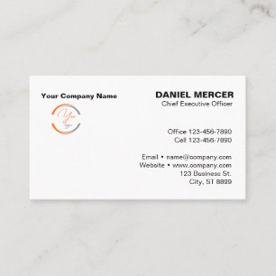 Cartão De Visita Design Moderno de Logo Profissional