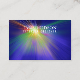 Cartão De Visita Design Moderno Limpo e Elegante Luz Colorida no Az