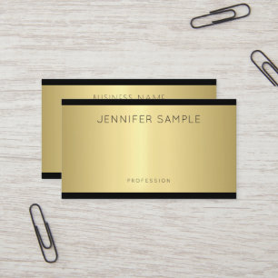 Cartão De Visita Design Moderno Luxo Glamouroso Dourado Tendência