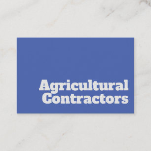 Cartão De Visita Design para os contratantes agrícolas a frio e l