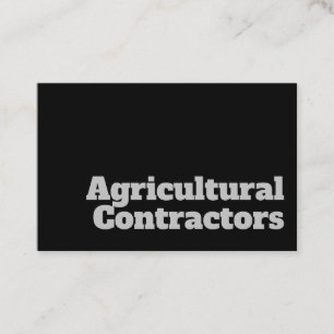 Cartão De Visita Design para os contratantes agrícolas a frio e l