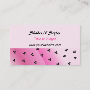 Cartão De Visita Design Preto e Rosa Shades N' Styles