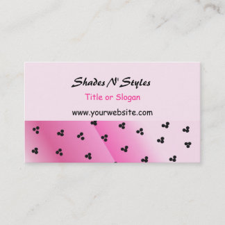 Cartão De Visita Design Preto e Rosa Shades N' Styles
