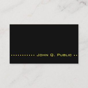 Cartão De Visita Design preto simples com linha pontilhada