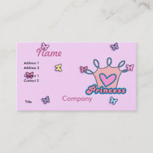 Cartão De Visita Design Princesa Brilhante