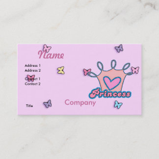 Cartão De Visita Design Princesa Brilhante