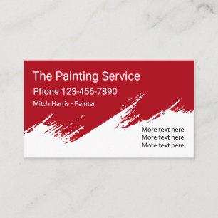 Cartão De Visita Design profissional do pintor