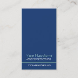 Cartão De Visita Design profissional liso mínimo minimalista azul
