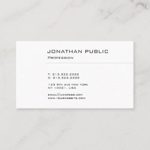 Cartão De Visita Design Profissional Moderno Limpo e Elegante Simpl