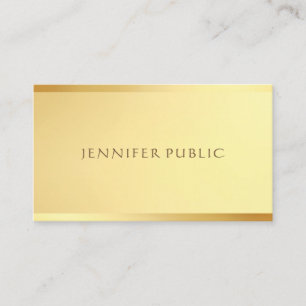 Cartão De Visita Design profissional moderno Modelo Dourado