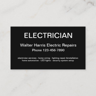 Cartão De Visita Design Simples de Eletricista